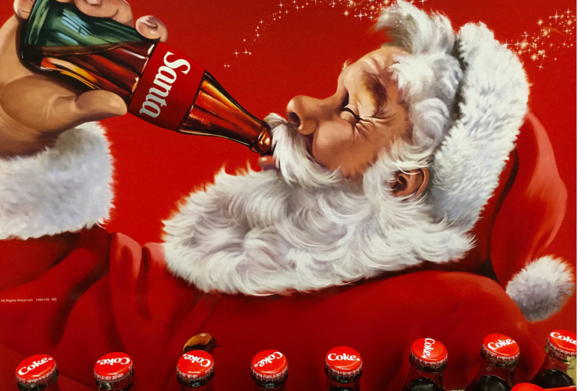 Santa Drinking a Coke